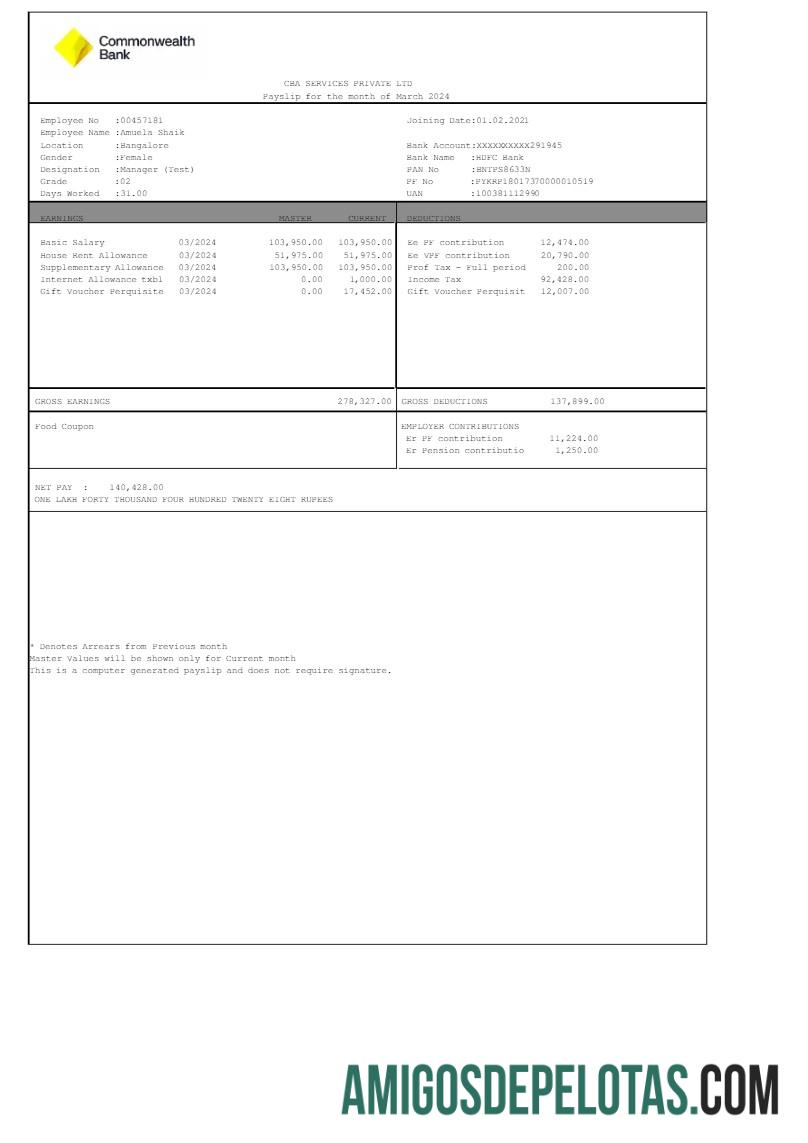 Imprimível Modelo de recibo de pagamento de serviços CBA do Commonwealth Bank em formatos Word e PDF.pdf, 1